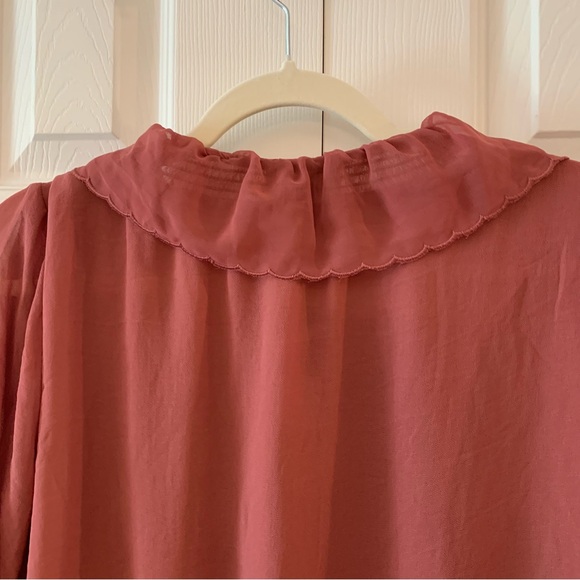 Universal Thread Long Sleeve Lined with Tassels Dusty Rose Blouse NWT Size S - Picture 10 of 15